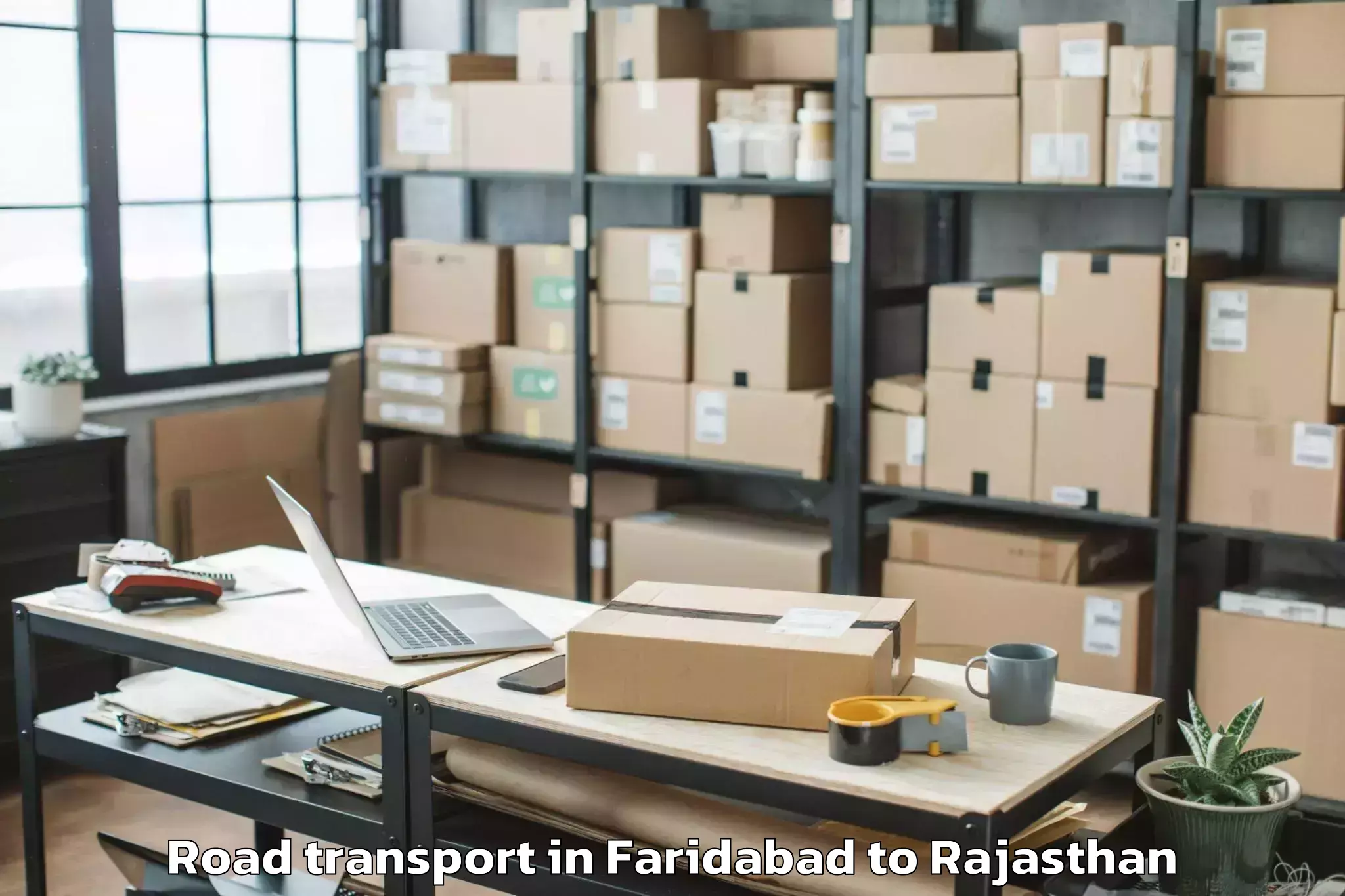 Book Faridabad to Dausa Road Transport